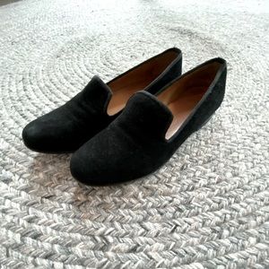 Black Soft Suede Loafers
